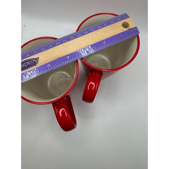 Two Brands Unlimited Laura Secord Coffee Mug Tea Cup Since 1913 Red Set of 2 - Picture 4 of 7